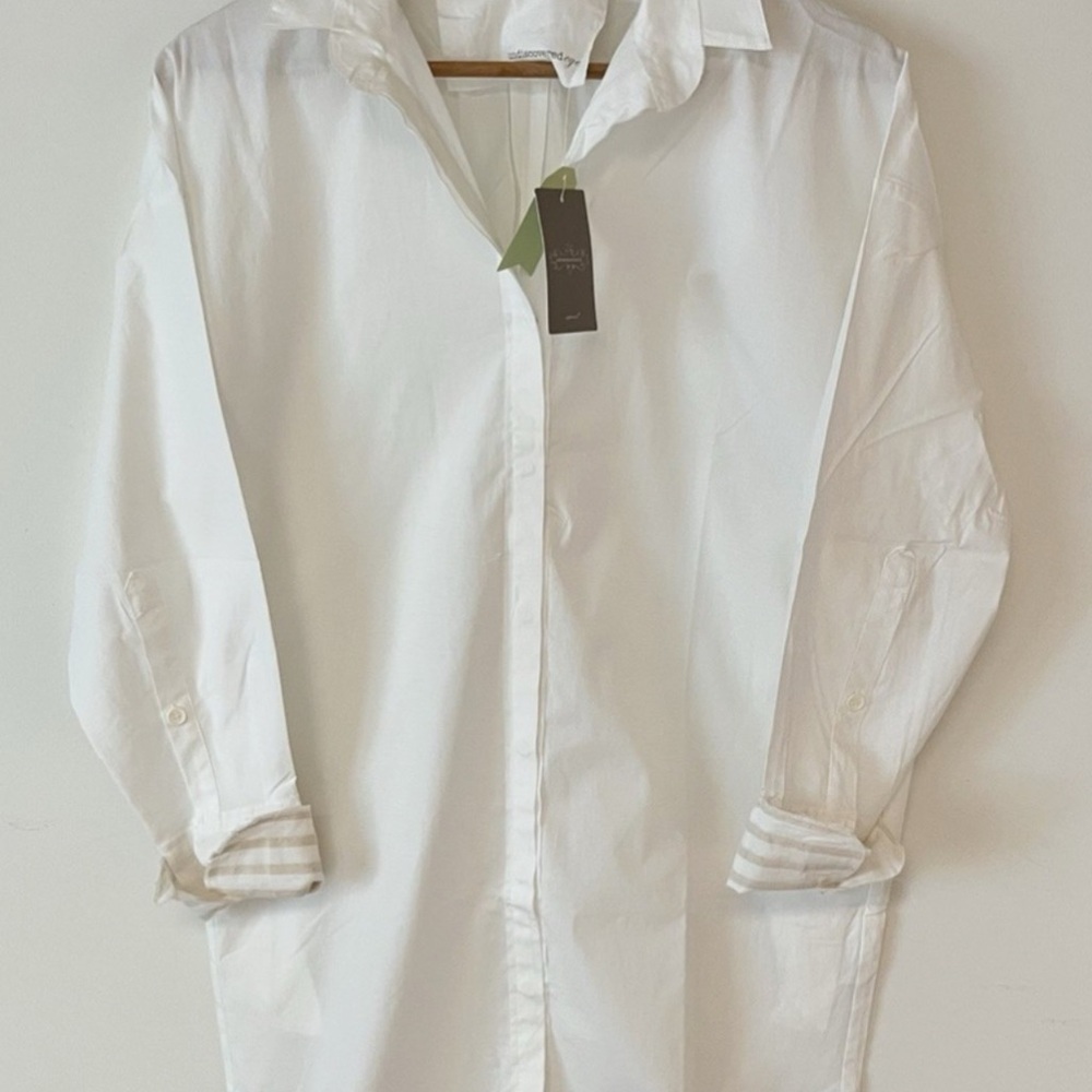 Anthropologie Undiscovered Eye White Button-Up Shirt